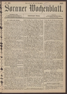 Sorauer Wochenblatt, No. 136. (16. November 1878)