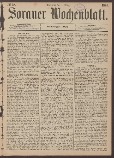 Sorauer Wochenblatt, No. 28. (4. März 1884)