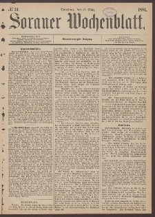 Sorauer Wochenblatt, No. 34. (18. März 1884)