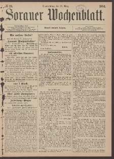 Sorauer Wochenblatt, No. 38. (27. März 1884)