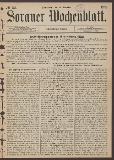 Sorauer Wochenblatt, No. 151. (21. December 1878)