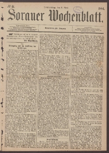 Sorauer Wochenblatt, No. 41. (3. April 1884)