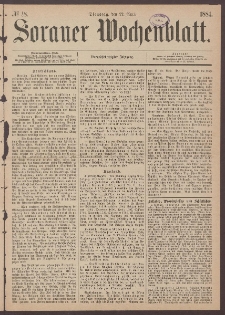 Sorauer Wochenblatt, No. 48. (22. April 1884)