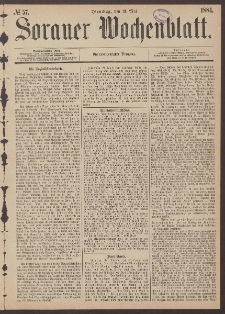 Sorauer Wochenblatt, No. 57. (13. Mai 1884)