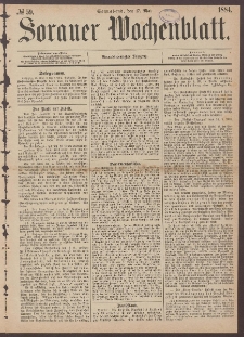 Sorauer Wochenblatt, No. 59. (17. Mai 1884)