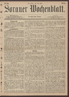 Sorauer Wochenblatt, No. 60. (20. Mai 1884)