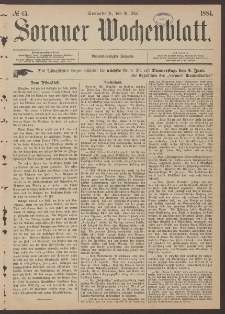 Sorauer Wochenblatt, No. 65. (31. Mai 1884)