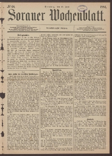 Sorauer Wochenblatt, No. 68. (10. Juni 1884)