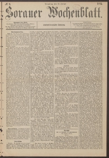 Sorauer Wochenblatt, No. 9. (20. Januar 1885)