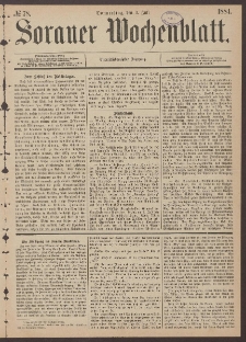 Sorauer Wochenblatt, No. 78. (3. Juli 1884)