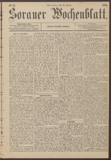 Sorauer Wochenblatt, No. 13. (29. Januar 1885)