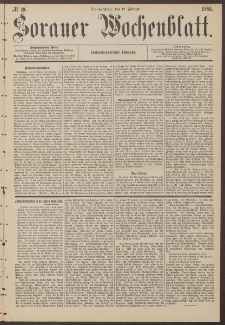Sorauer Wochenblatt, No. 19. (12. Februar 1885)