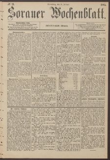 Sorauer Wochenblatt, No. 21. (17. Februar 1885)