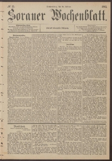 Sorauer Wochenblatt, No. 25. (26. Februar 1885)