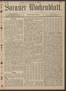 Sorauer Wochenblatt, No. 95. (12. August 1884)