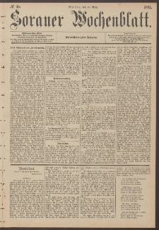 Sorauer Wochenblatt, No. 30. (10. März 1885)
