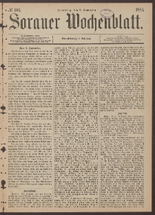 Sorauer Wochenblatt, No. 104. (2. September 1884)