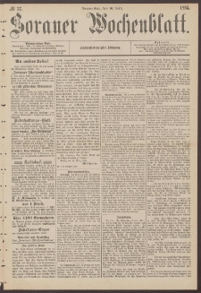 Sorauer Wochenblatt, No. 37. (26. März 1885)