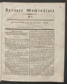 Sorauer Wochenblatt, No. 5. (30. Januar 1836)