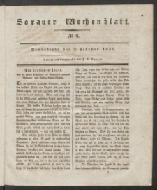 Sorauer Wochenblatt, No. 6. (6. Februar 1836)