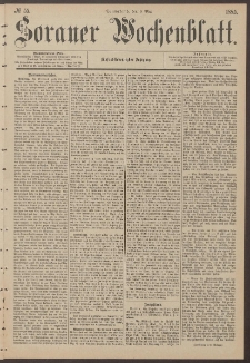 Sorauer Wochenblatt, No. 55. (9. Mai 1885)