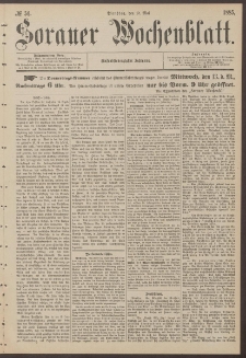 Sorauer Wochenblatt, No. 56. (12. Mai 1885)