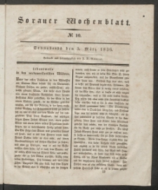 Sorauer Wochenblatt, No. 10. (5. März 1836)