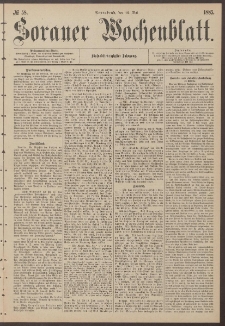Sorauer Wochenblatt, No. 58. (16. Mai 1885)
