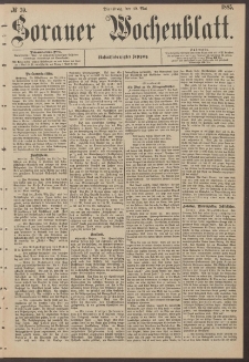 Sorauer Wochenblatt, No. 59. (19. Mai 1885)