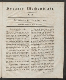 Sorauer Wochenblatt, No. 12. (19. M&auml;rz 1836)