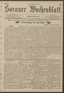 Sorauer Wochenblatt, No. 61. (23. Mai 1885)