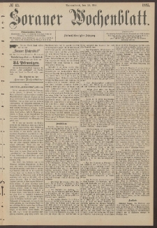 Sorauer Wochenblatt, No. 63. (30. Mai 1885)