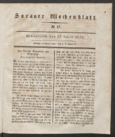 Sorauer Wochenblatt, No. 17. (23. April 1836)