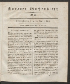 Sorauer Wochenblatt, No. 20. (14. Mai 1836)