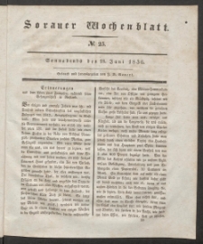 Sorauer Wochenblatt, No. 25. (18. Juni 1836)