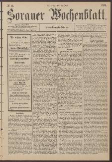 Sorauer Wochenblatt, No. 73. (23. Juni 1885)