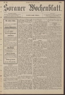 Sorauer Wochenblatt, No. 74. (25. Juni 1885)