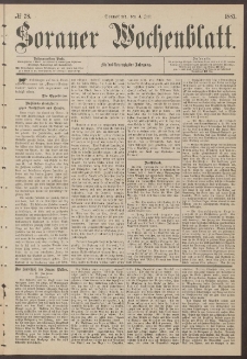 Sorauer Wochenblatt, No. 78. (4. Juli 1885)