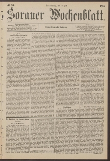 Sorauer Wochenblatt, No. 80. (9. Juli 1885)