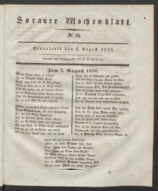 Sorauer Wochenblatt, No. 32. (6. August 1836)
