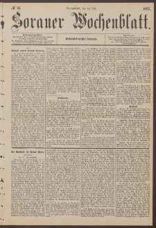 Sorauer Wochenblatt, No. 81. (11. Juli 1885)