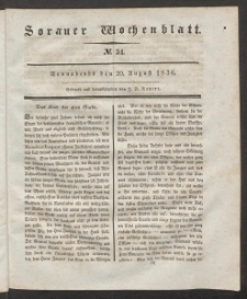 Sorauer Wochenblatt, No. 34. (20. August 1836)