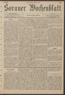 Sorauer Wochenblatt, No. 86. (23. Juli 1885)