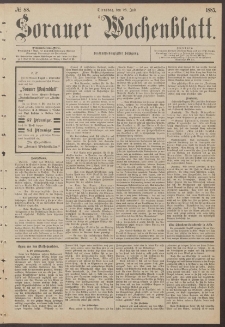 Sorauer Wochenblatt, No. 88. (28. Juli 1885)