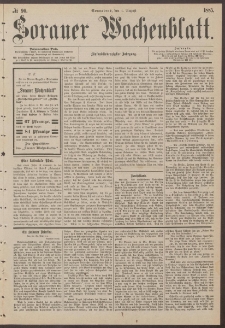 Sorauer Wochenblatt, No. 90. (1. August 1885)
