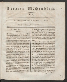 Sorauer Wochenblatt, No. 41. (8. October 1836)