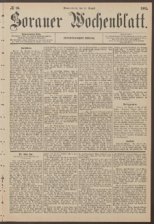 Sorauer Wochenblatt, No. 96. (15. August 1885)
