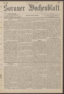 Sorauer Wochenblatt, No. 100. (25. August 1885)