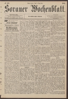 Sorauer Wochenblatt, No. 104. (3. September 1885)