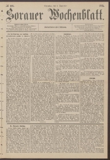 Sorauer Wochenblatt, No. 106. (8. September 1885)
